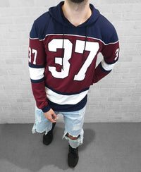 37 No Maroon  Full Sleeves Hood T Shirt
