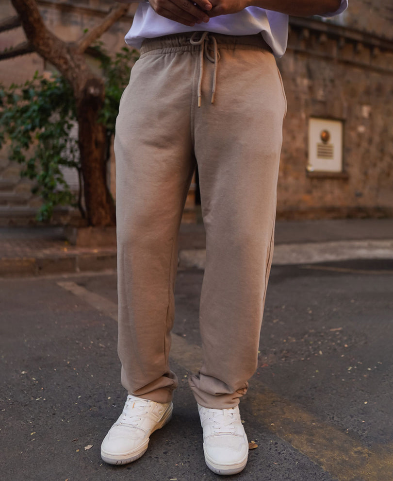 Beige Regular Fit Joggers