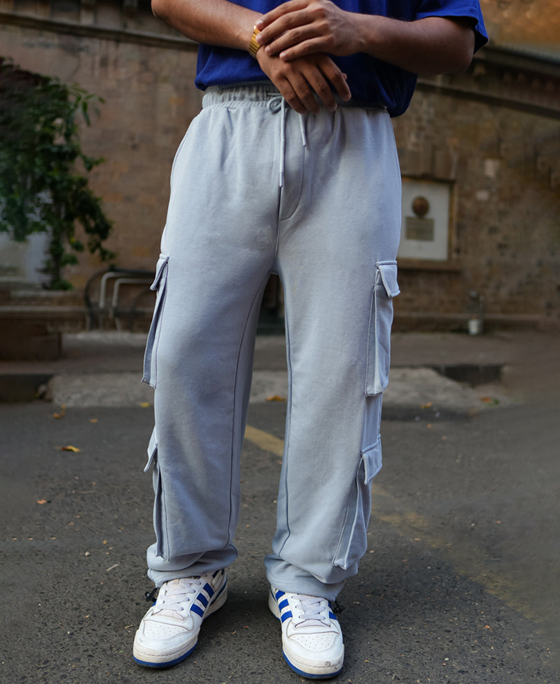 Grey Cargo Pocket Track Pant
