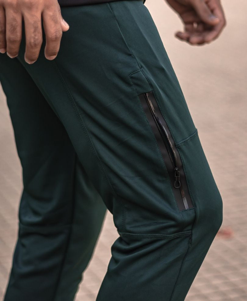 Olive Green Side Zip Dri-Fit Track Pant