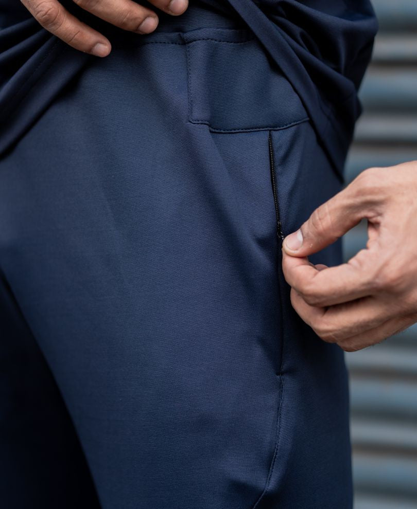 Navy Blue With Ankle Fit Dri-Fit Track Pant