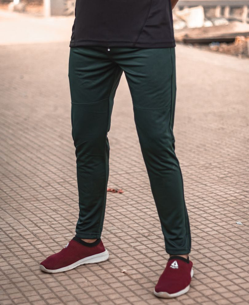 Olive Green Side Zip Dri-Fit Track Pant