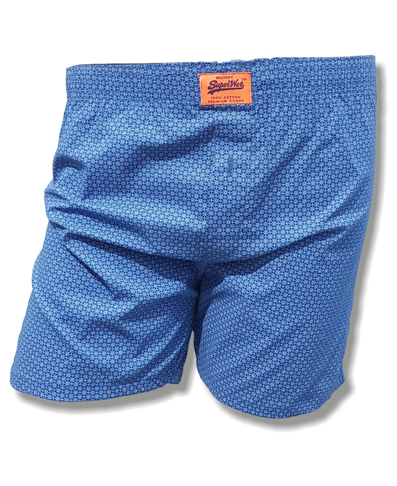 Mens Royal Blue Printed Boxer