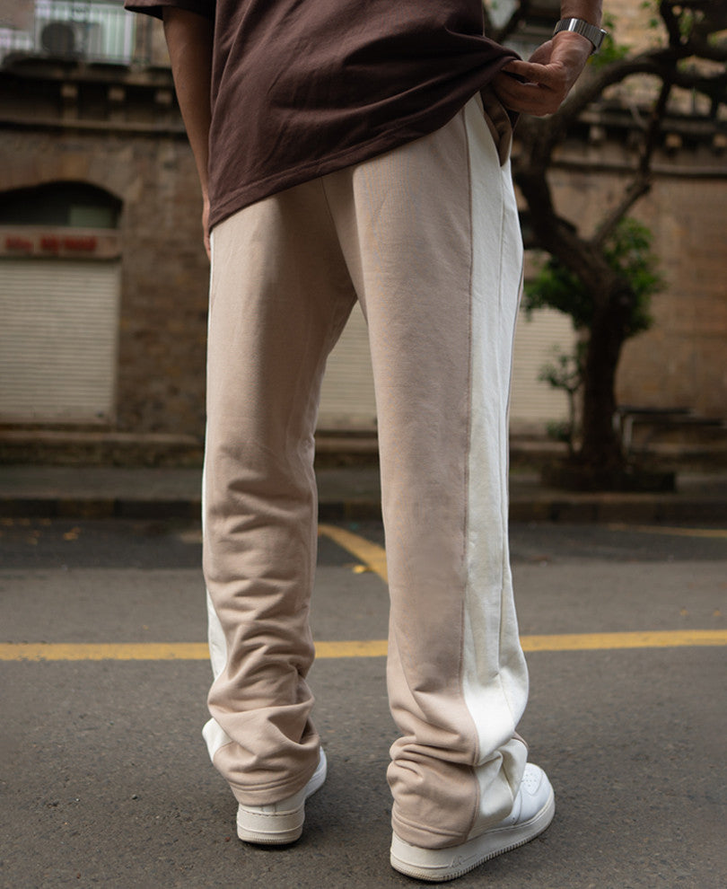 Light Beige Baggy Fit Track Pant