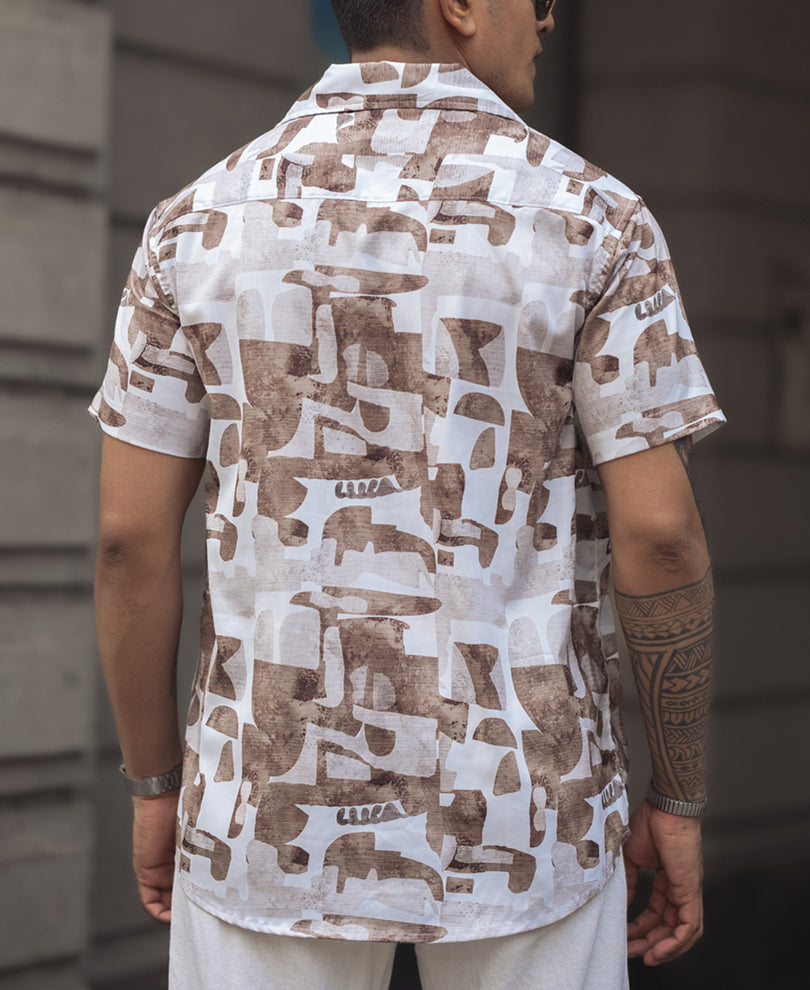 Multi Colour Printed Regular Fit Half Sleeves Shirt