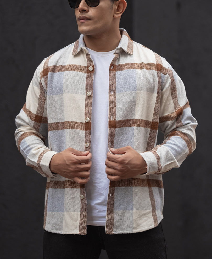 Multi Colour Checks Regular Fit Full Sleeves Shirt
