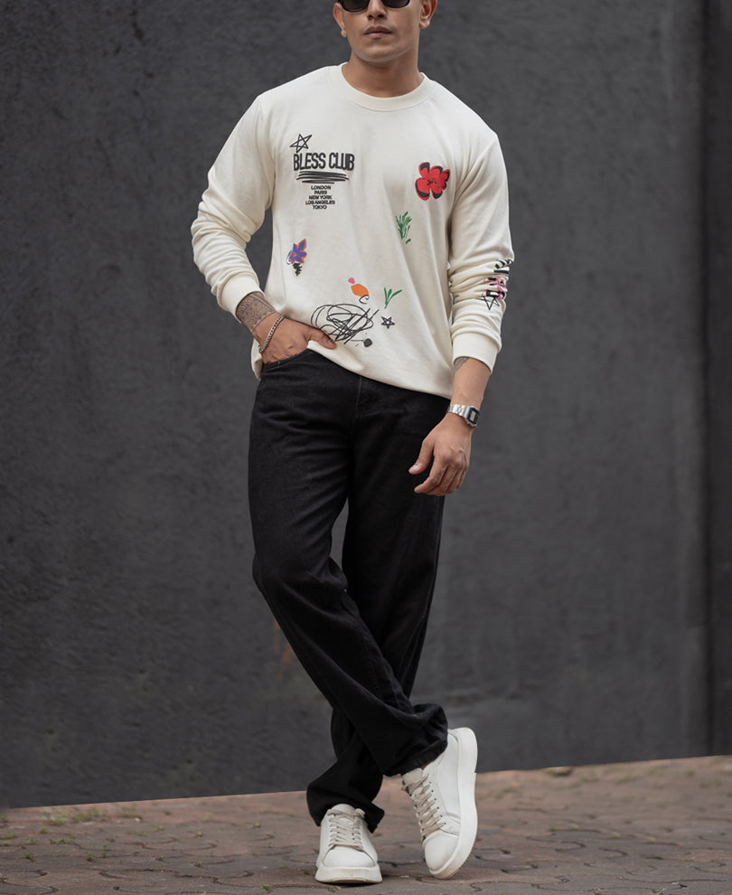 Off-White Oversized Full Sleeves T-Shirt