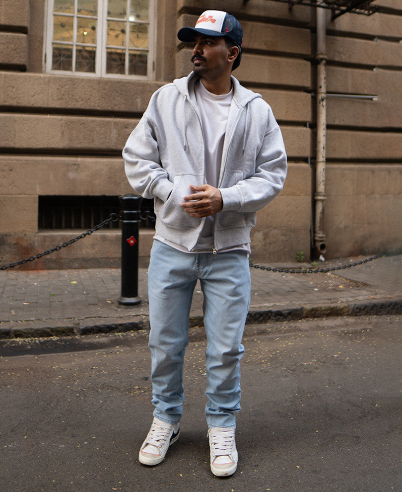 Ice Blue Regular Fit Denim Jeans