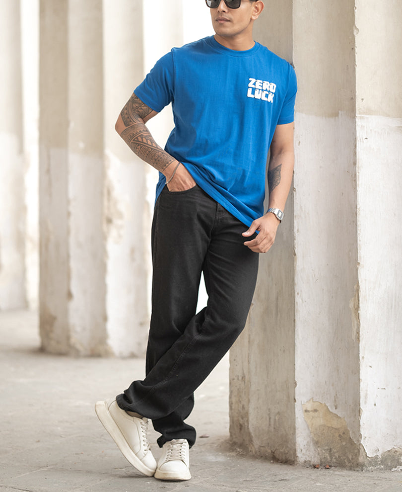 Royal Blue Printed T-Shirt