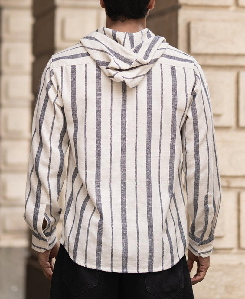 Off-White Regular Fit Full Sleeves Hoodie Shirt