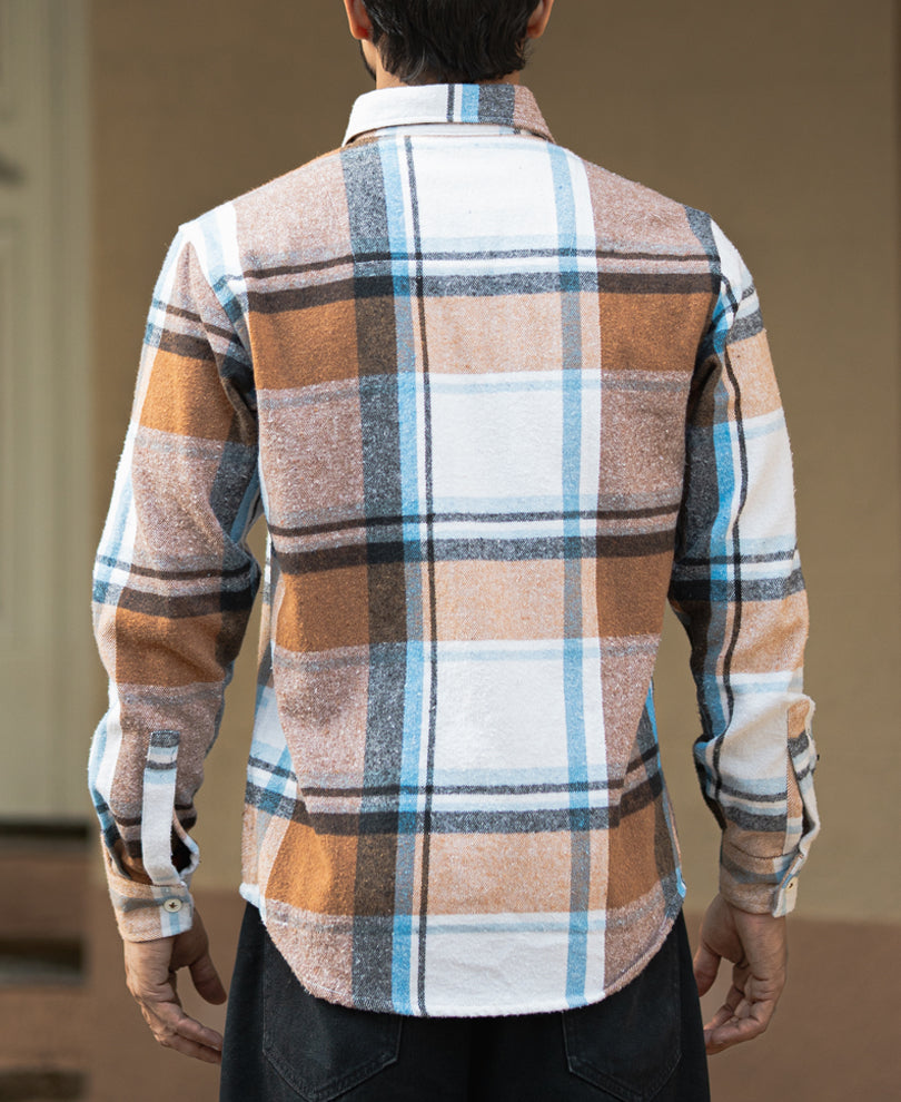 Multi Colour Checked Full Sleeves Regular Fit Shirt