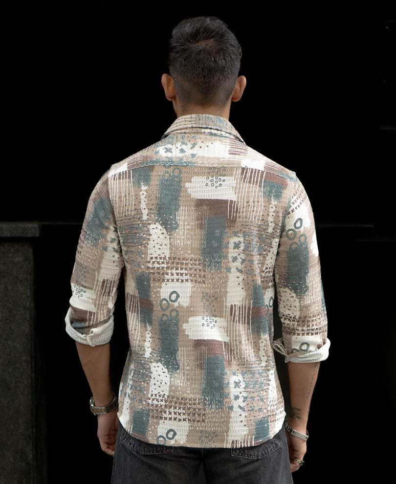 Multi Colour Printed Regular Fit Full Sleeves Shirt