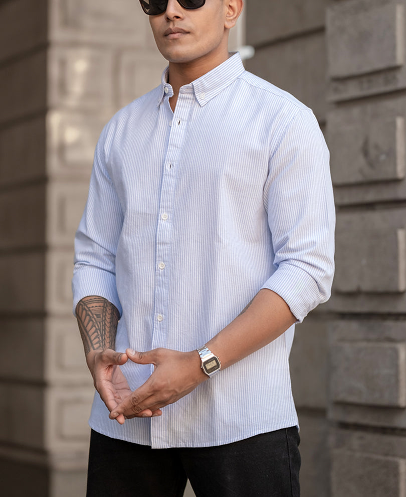 Blue Pin Stripe Shirt
