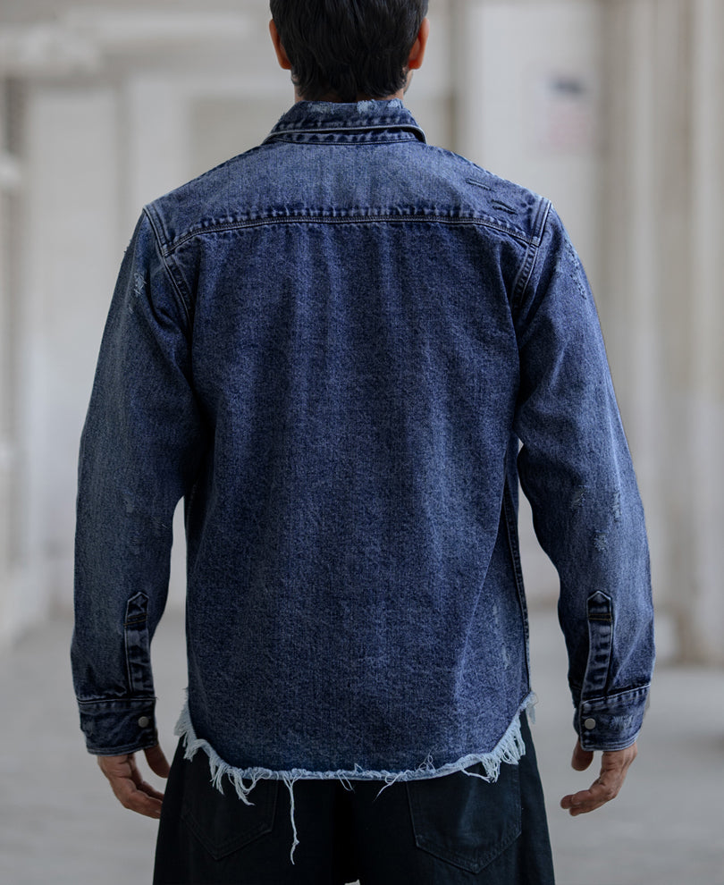 Blue Regular Fit Full Sleeves Denim Shirt