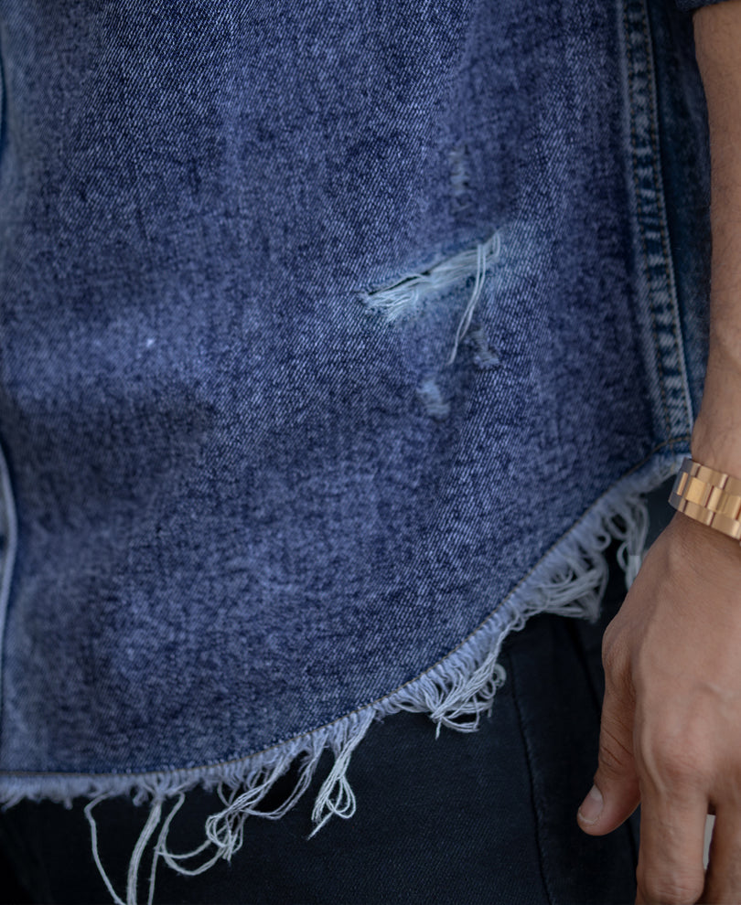 Blue Regular Fit Full Sleeves Denim Shirt