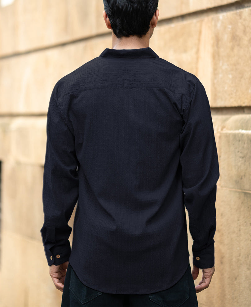 Navy Lightweight Structured Shirt
