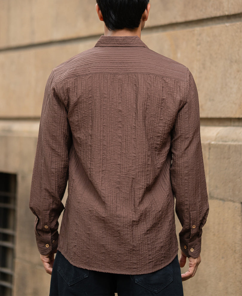 Brown Structured Shirt