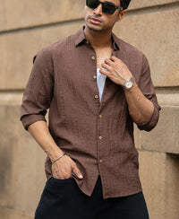 Brown Structured Shirt