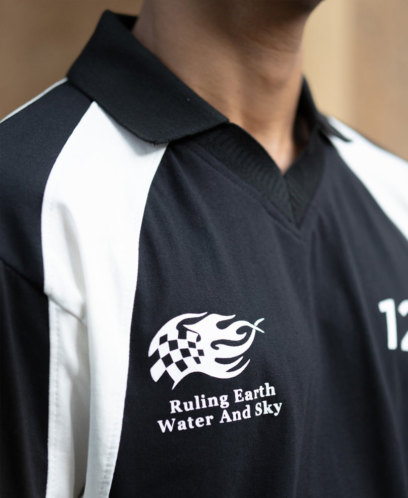 Black And White Rugby T-Shirt