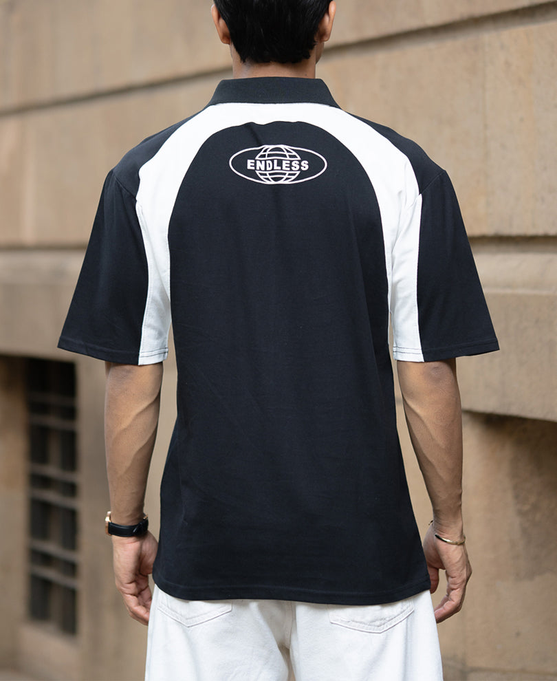 Black And White Rugby T-Shirt