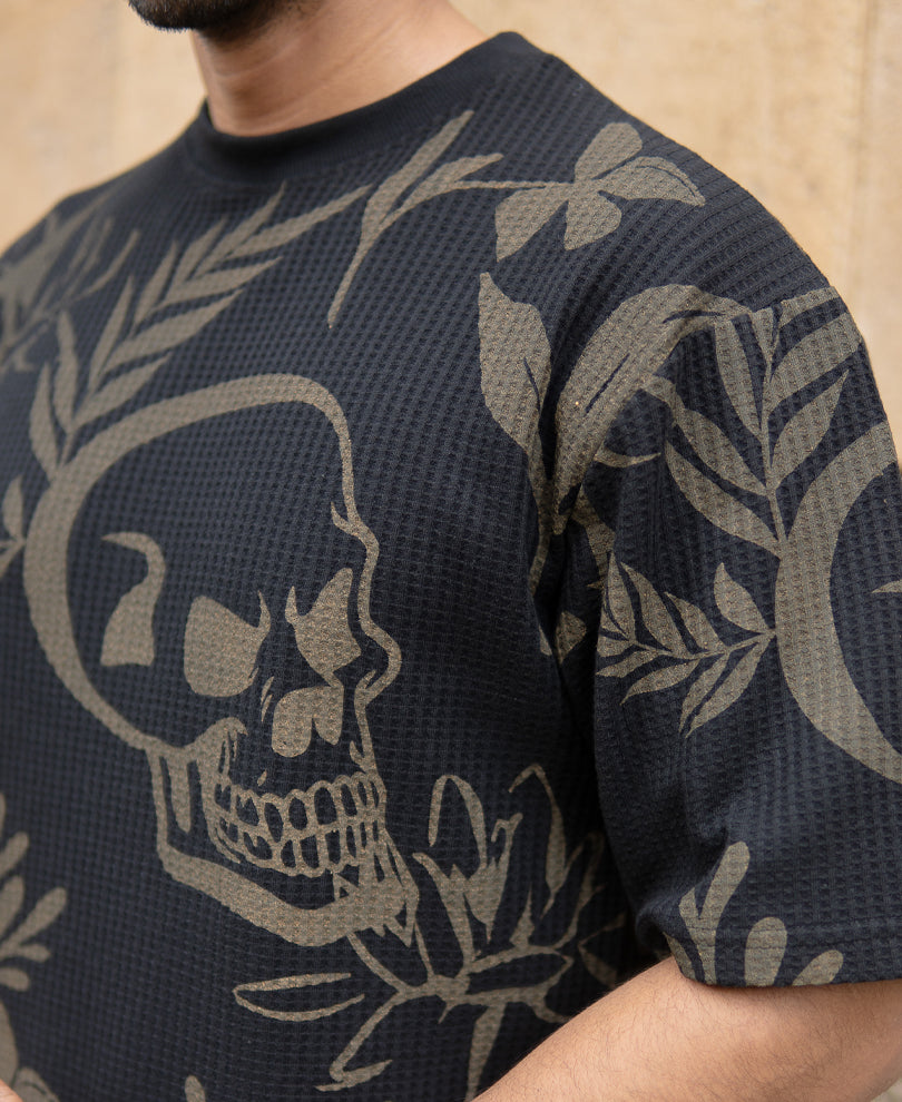 Black Skull Print T-Shirt