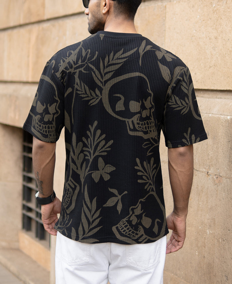 Black Skull Print T-Shirt
