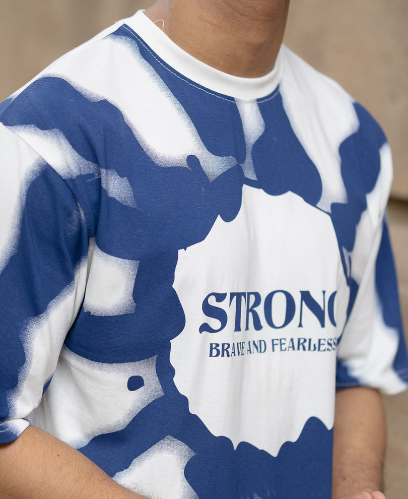 White Abstract Graphic T-Shirt