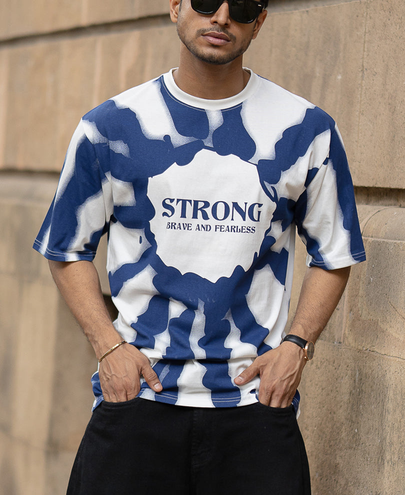 White Abstract Graphic T-Shirt