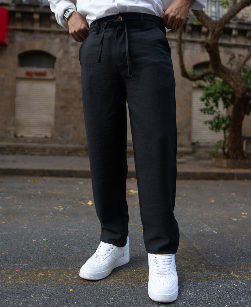 Black Regular Fit Comfort Trouser