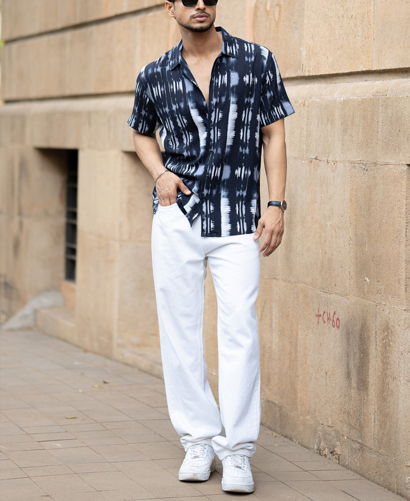 Black Abstract Printed Shirt
