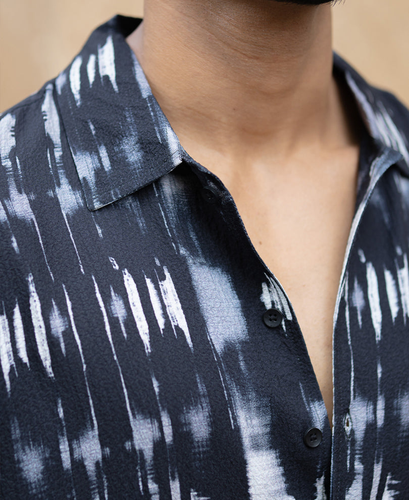 Black Abstract Printed Shirt