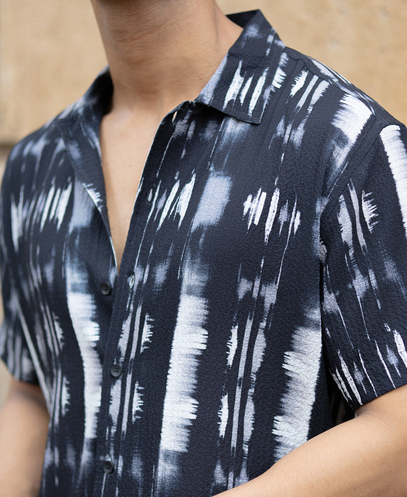 Black Abstract Printed Shirt