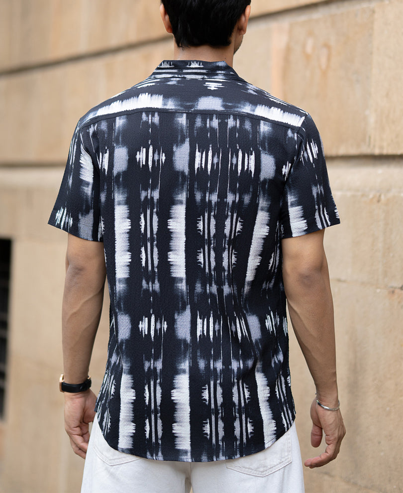 Black Abstract Printed Shirt