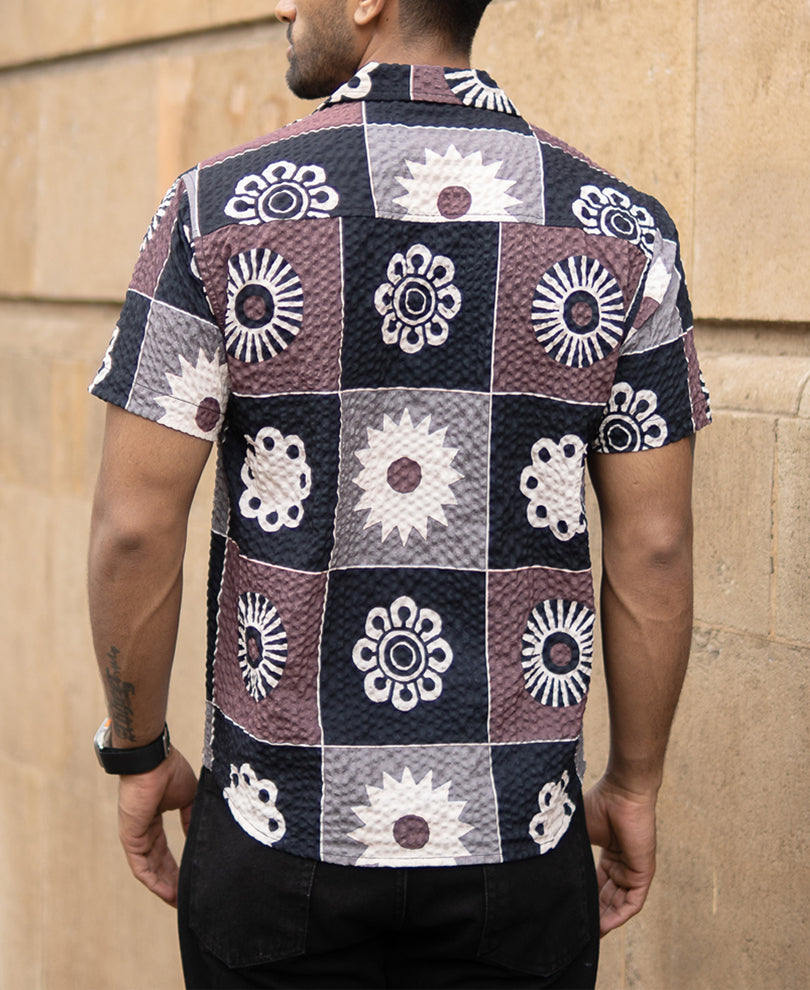 Multicolour Structure Print Shirt