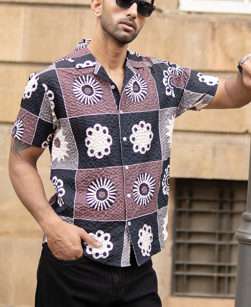 Multicolour Structure Print Shirt