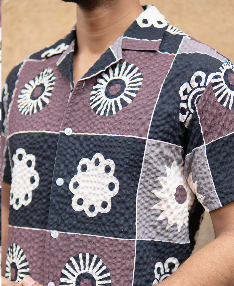 Multicolour Structure Print Shirt