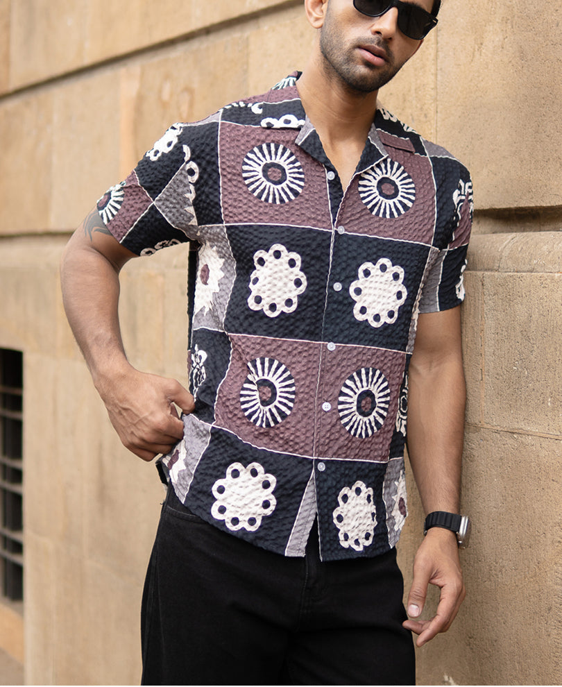 Multicolour Structure Print Shirt