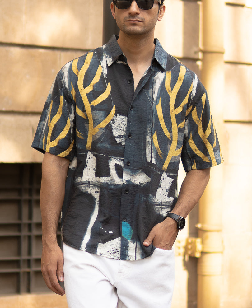 Multicolour Abstract Lightweight Printed Shirt