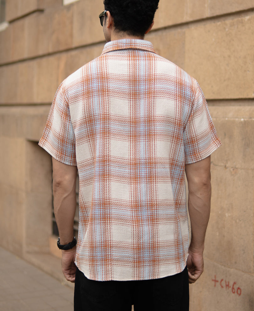 Rust Structured Checks Shirt