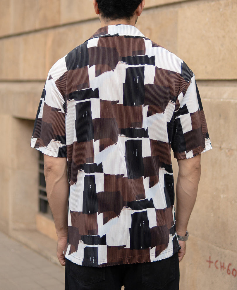 Multicolour Printed Pleat Shirt