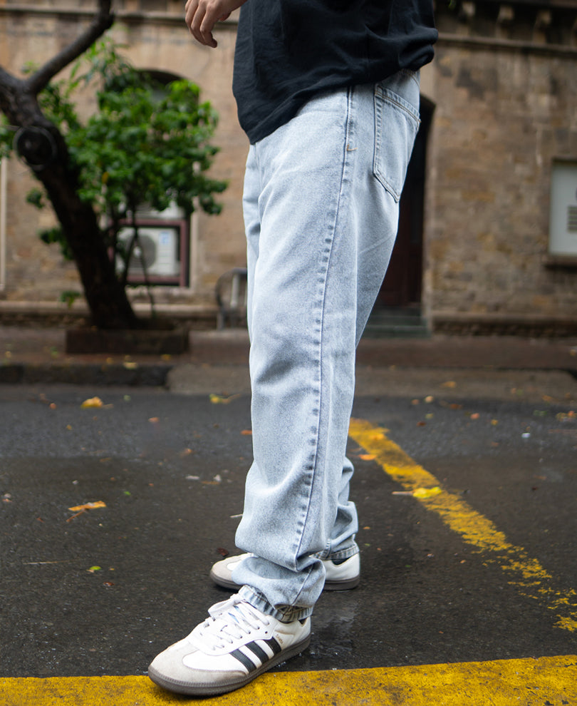 Light Grey Baggy Fit Jeans
