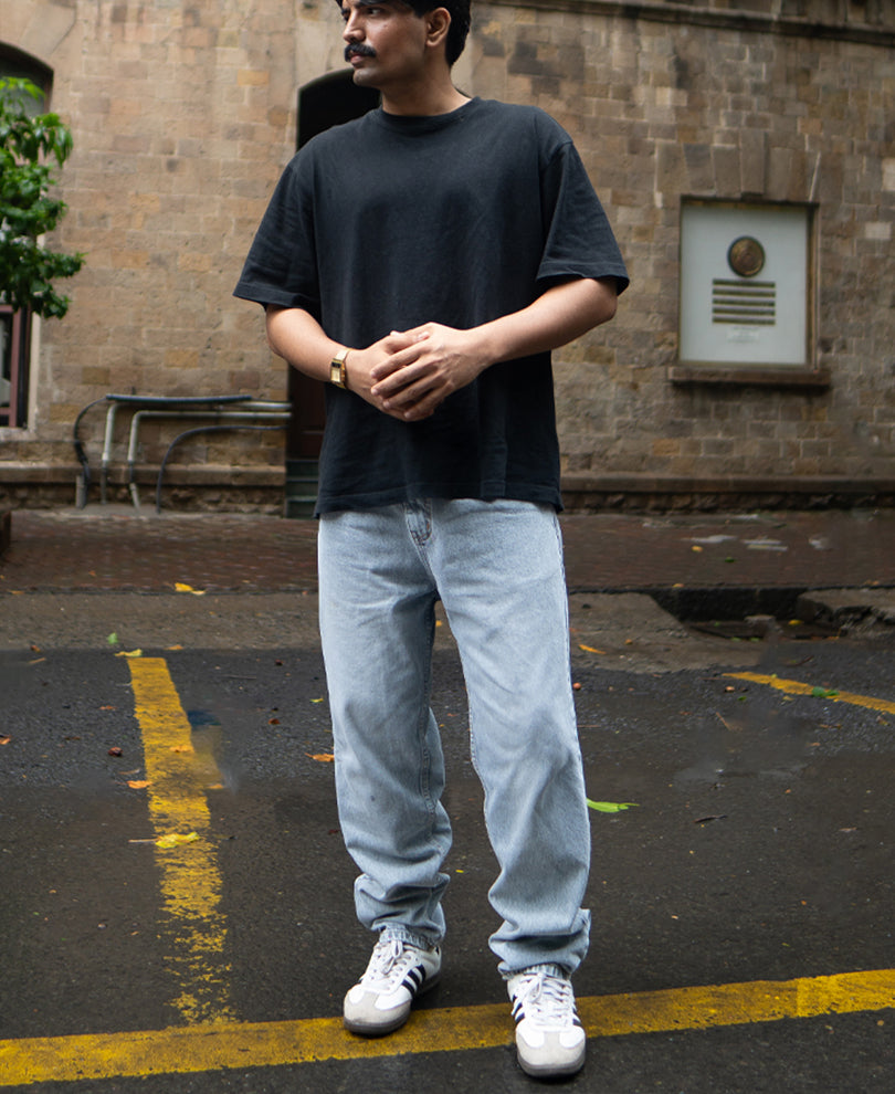Light Grey Baggy Fit Jeans