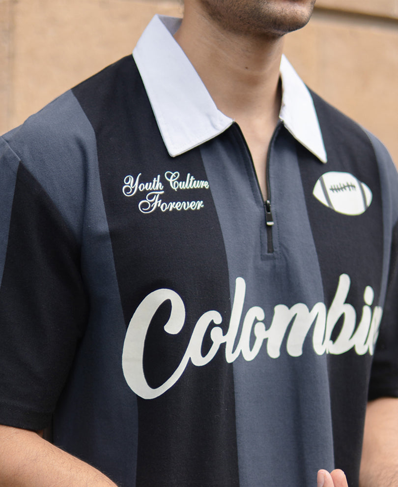 Black Striped Sporty T-Shirt