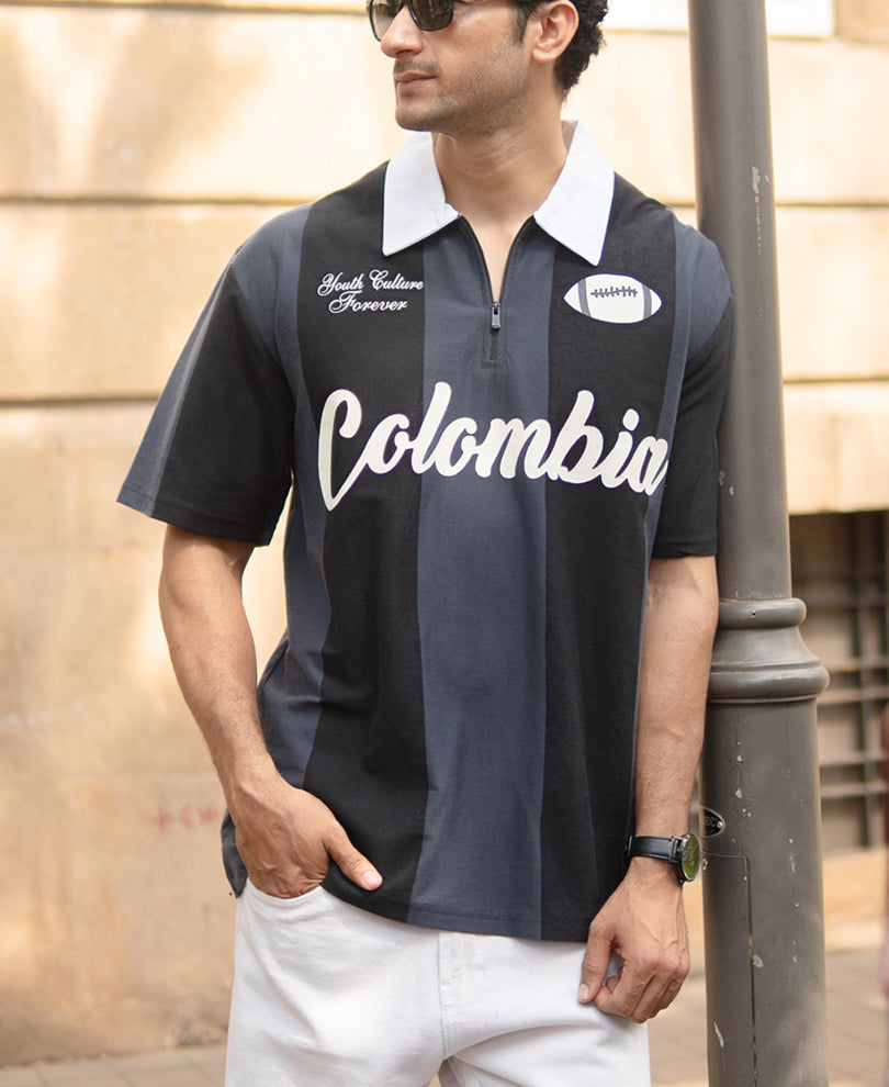 Black Striped Sporty T-Shirt