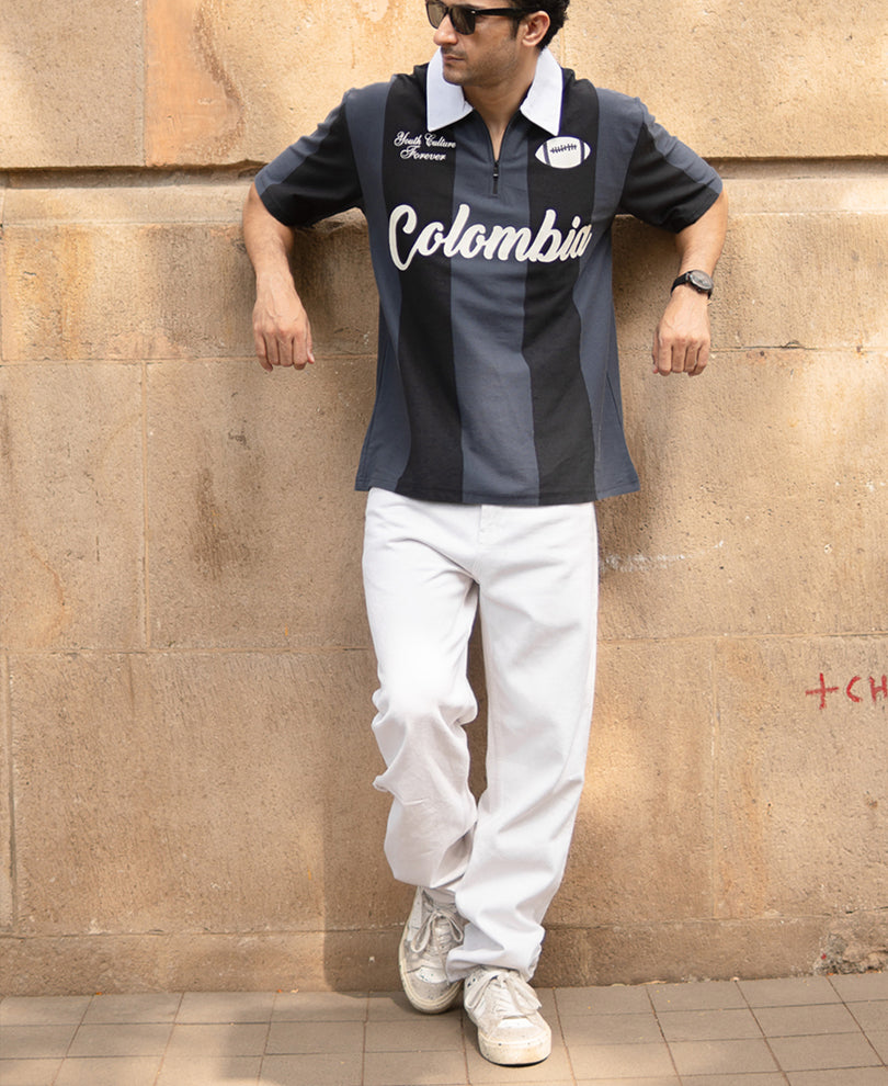 Black Striped Sporty T-Shirt