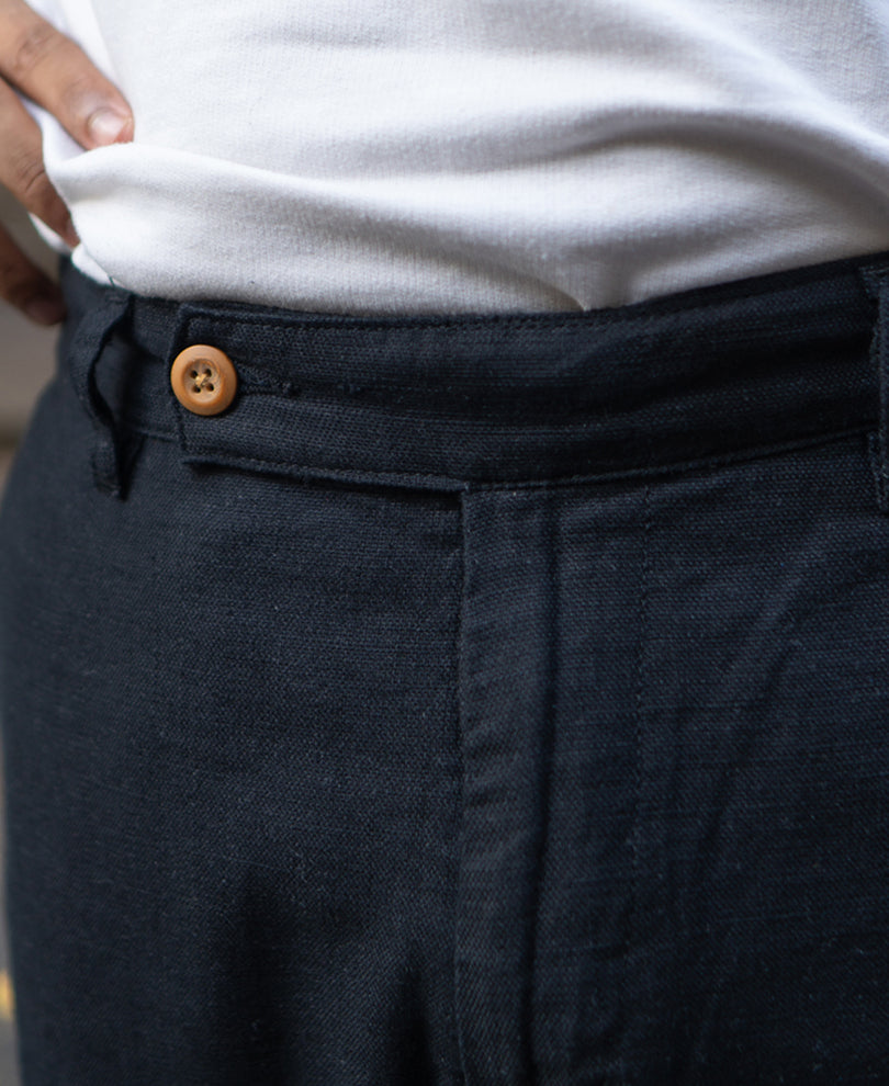 Black Contrast Cargo Pant