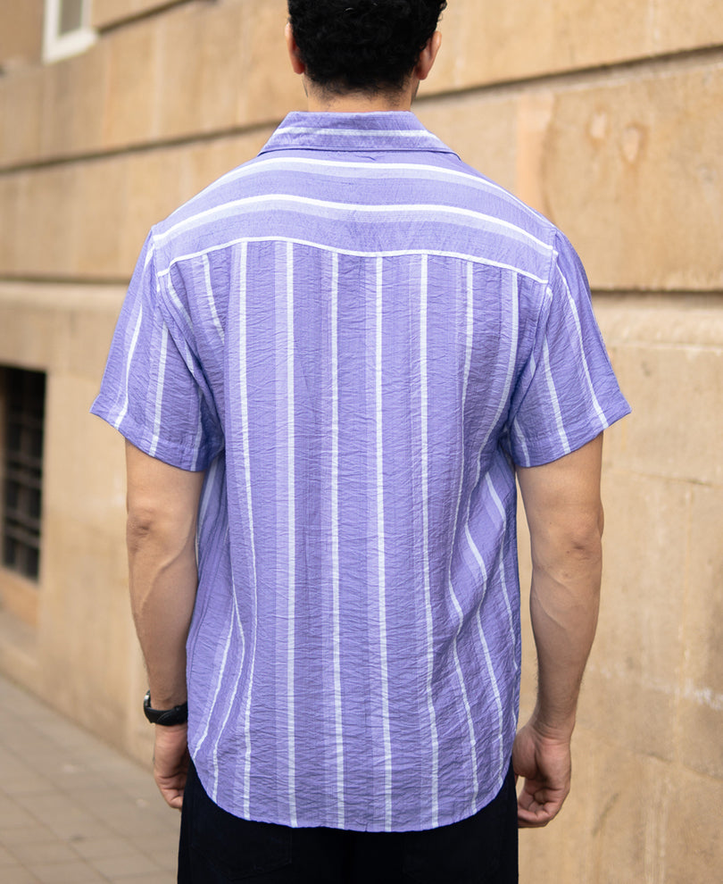 Lavender Stripe Flowy Shirt