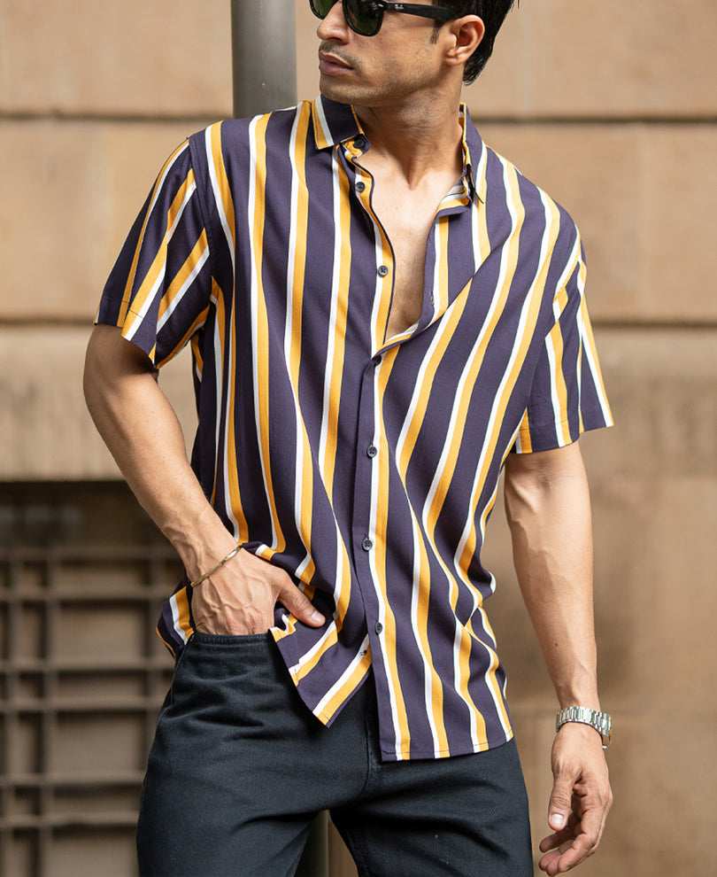 Multicolour Lightweight Striped Shirt