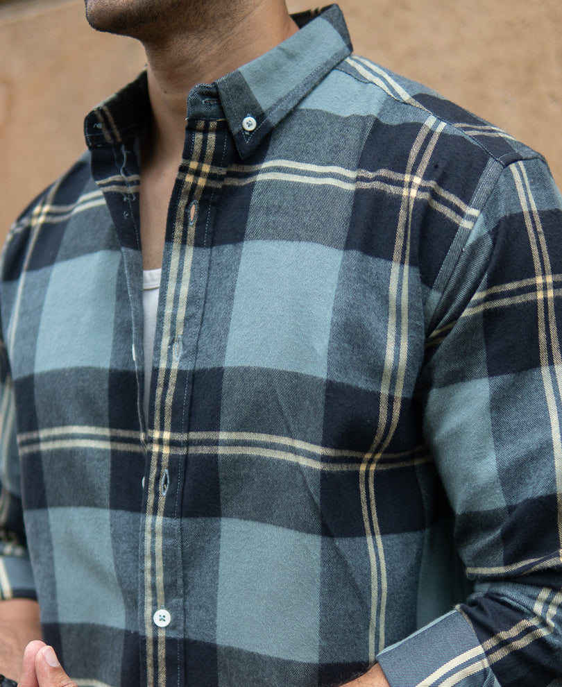Grey Flannel Checks Shirt