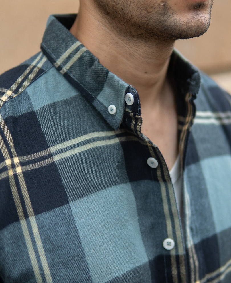Grey Flannel Checks Shirt